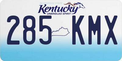 KY license plate 285KMX