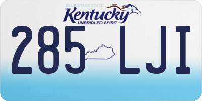 KY license plate 285LJI