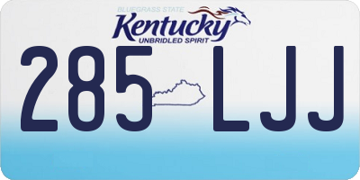 KY license plate 285LJJ