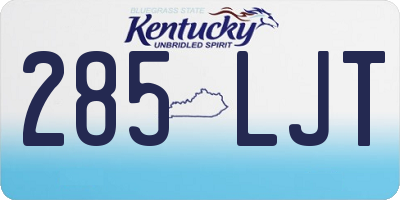 KY license plate 285LJT