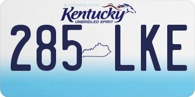 KY license plate 285LKE