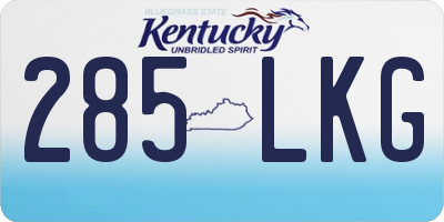 KY license plate 285LKG