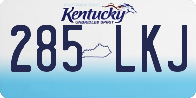 KY license plate 285LKJ