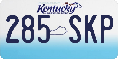 KY license plate 285SKP