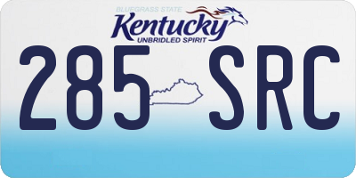 KY license plate 285SRC