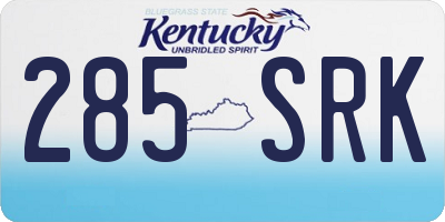 KY license plate 285SRK