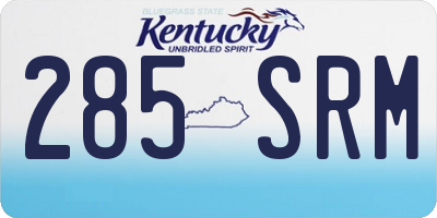 KY license plate 285SRM