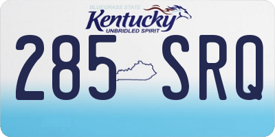 KY license plate 285SRQ
