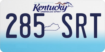 KY license plate 285SRT