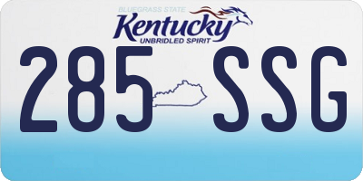 KY license plate 285SSG