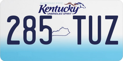 KY license plate 285TUZ