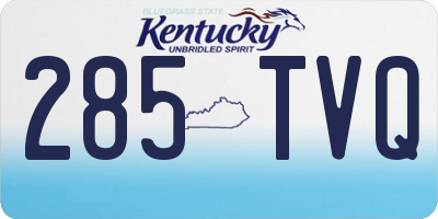 KY license plate 285TVQ