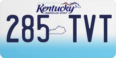 KY license plate 285TVT