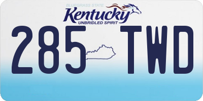 KY license plate 285TWD