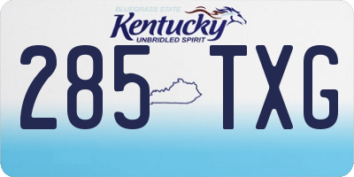 KY license plate 285TXG