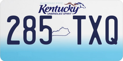 KY license plate 285TXQ