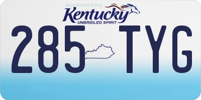 KY license plate 285TYG