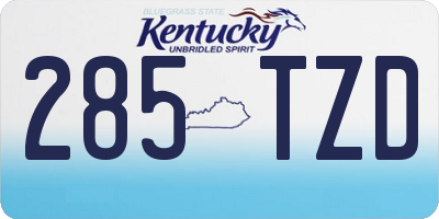 KY license plate 285TZD
