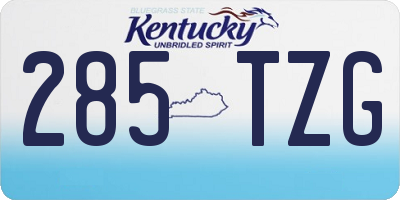 KY license plate 285TZG