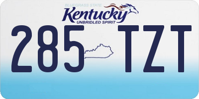 KY license plate 285TZT