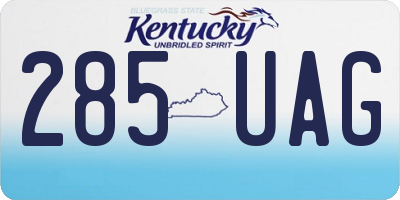 KY license plate 285UAG