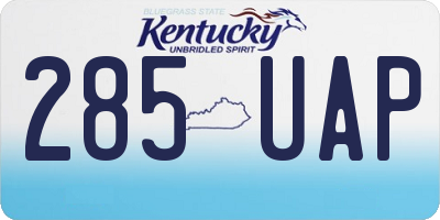 KY license plate 285UAP