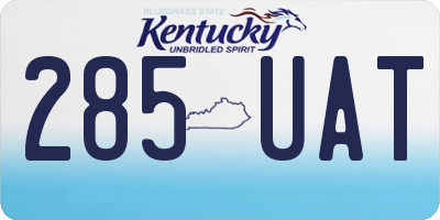KY license plate 285UAT