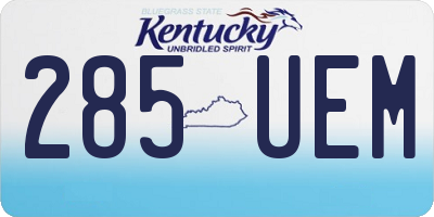 KY license plate 285UEM