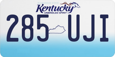 KY license plate 285UJI