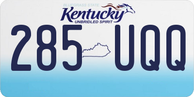 KY license plate 285UQQ