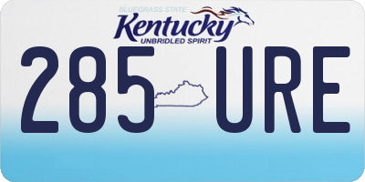 KY license plate 285URE