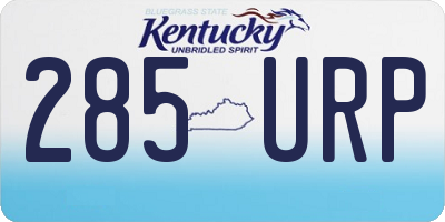 KY license plate 285URP