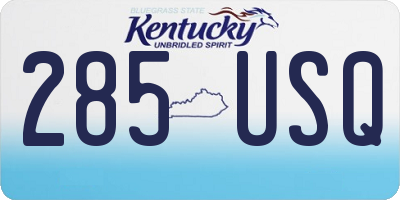 KY license plate 285USQ