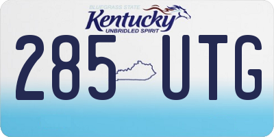 KY license plate 285UTG