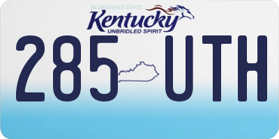 KY license plate 285UTH