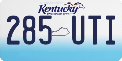 KY license plate 285UTI