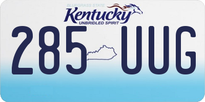 KY license plate 285UUG