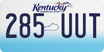 KY license plate 285UUT