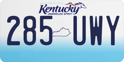 KY license plate 285UWY