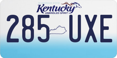 KY license plate 285UXE