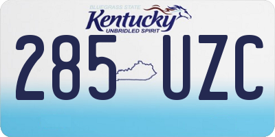 KY license plate 285UZC