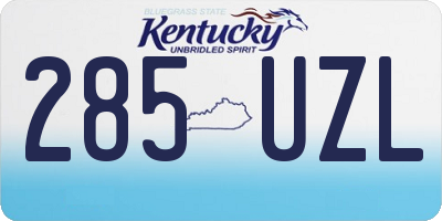 KY license plate 285UZL