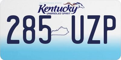 KY license plate 285UZP