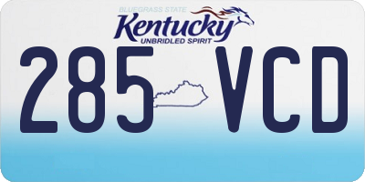 KY license plate 285VCD