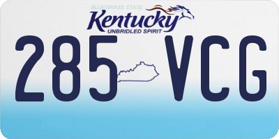 KY license plate 285VCG