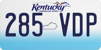 KY license plate 285VDP