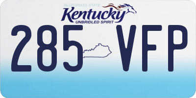 KY license plate 285VFP
