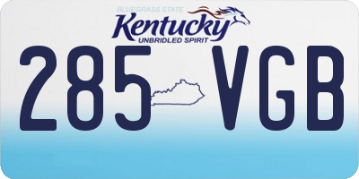KY license plate 285VGB