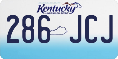 KY license plate 286JCJ