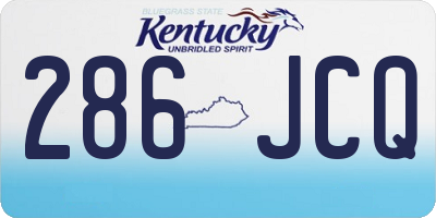 KY license plate 286JCQ